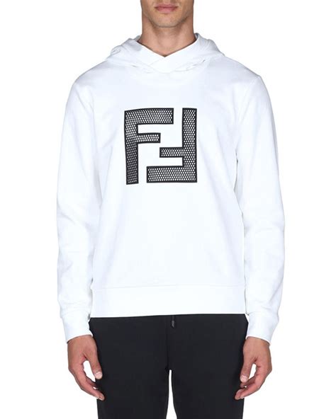 fendi hoodie mens whitr|farfetch Fendi hoodie.